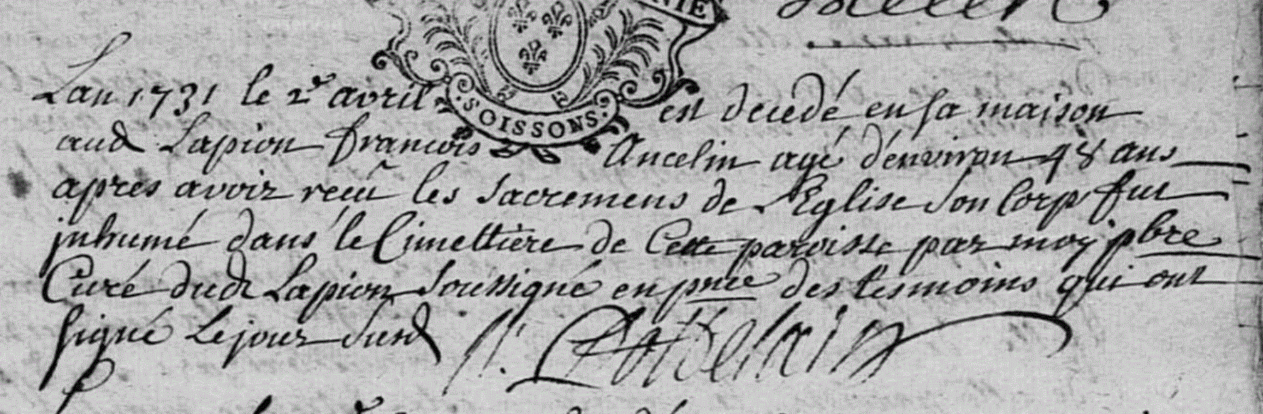 Deces Ancelin Francois 1731.jpg